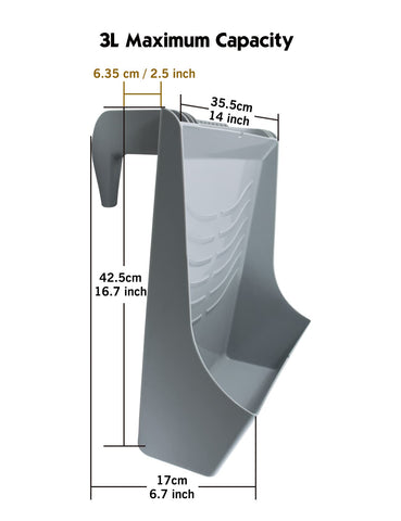 ROLLINGDOG ladder-tray side grip demonstrating portable one-handed use.