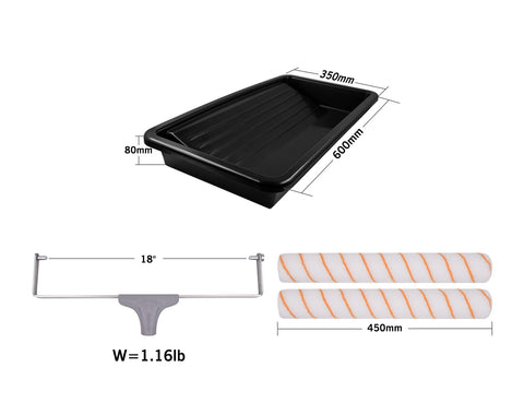 ROLLINGDOG roller covers with 12mm nap handle semi-smooth and semi-rough surfaces.