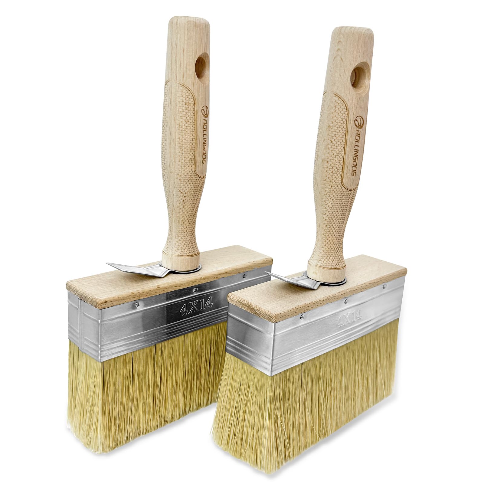 ROLLINGDOG Woodmaster brush head glides smoothly for even staining