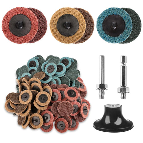 Rolokit 92pcs 2-inch sanding discs kit for versatile project finishing and smooth surfaces.