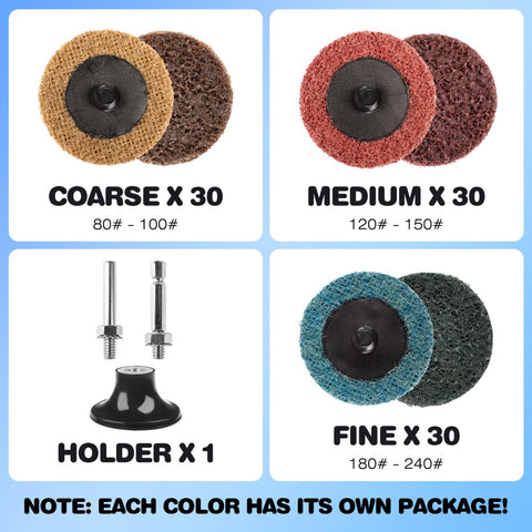 Rolokit roll-lock holder pad enabling tool-free disc changes for fast refinishing tasks.