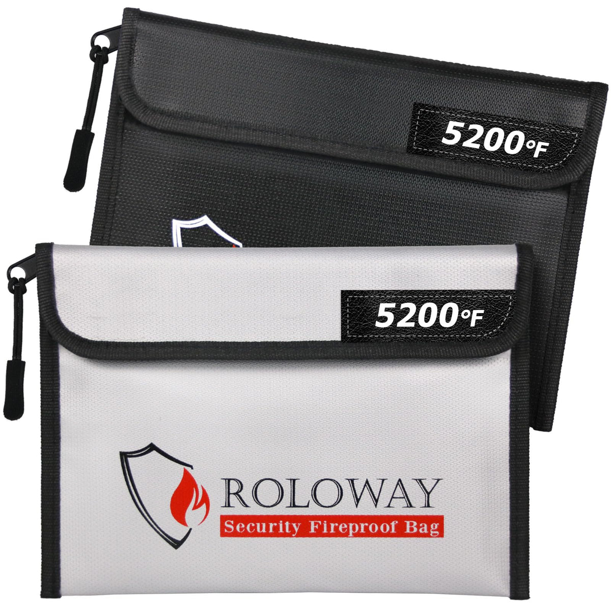 ROLOWAY fireproof bag front view protecting cash and documents on the go