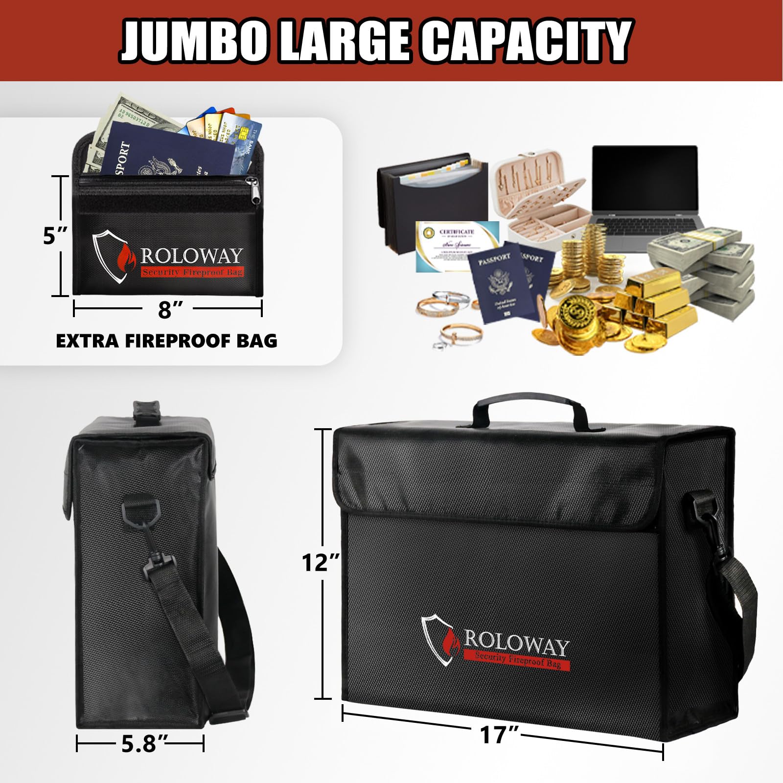 ROLOWAY bag features lockable zipper and enhanced closure for security