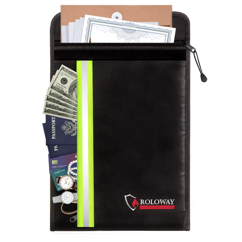 ROLOWAY fireproof envelope with two pockets for organized valuables
