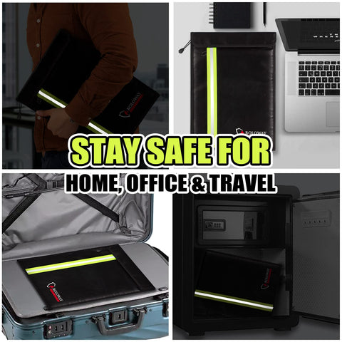 ROLOWAY fireproof envelope hanging strap and foldable design for travel