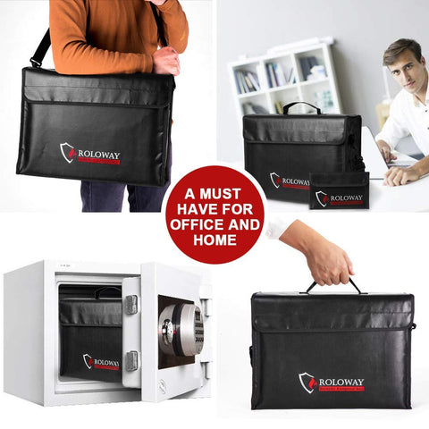 ROLOWAY bag folded compactly fits into a fireproof box for quick relocation.