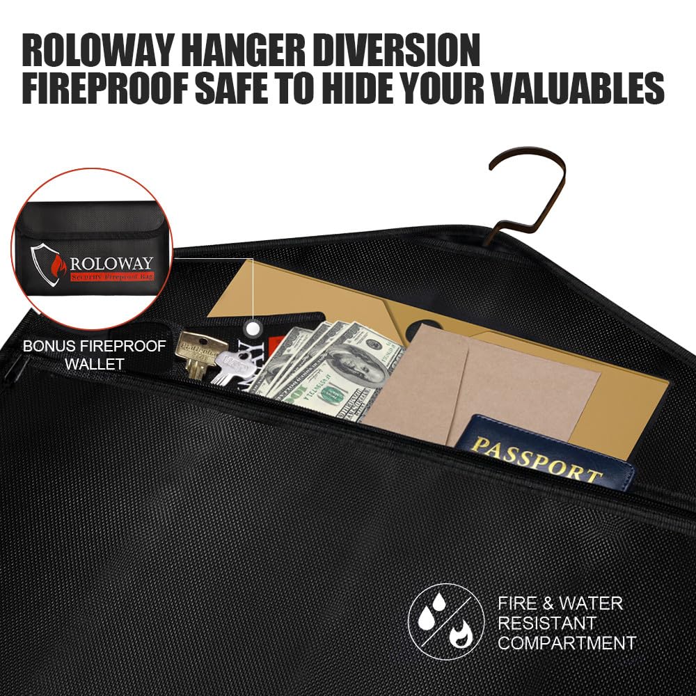 ROLOWAY fireproof bag included for added protection and peace of mind