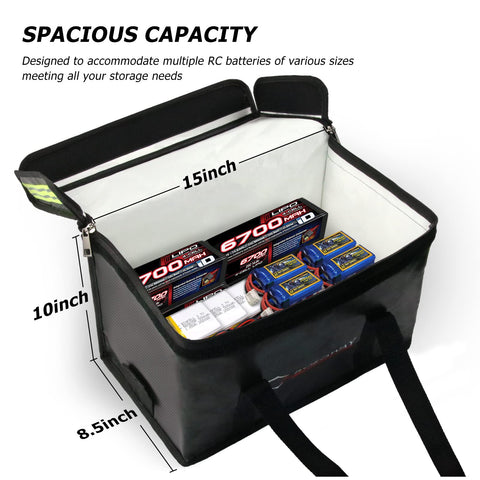 Roloway Lipo Battery Bag large capacity for drones, RC cars, and boats