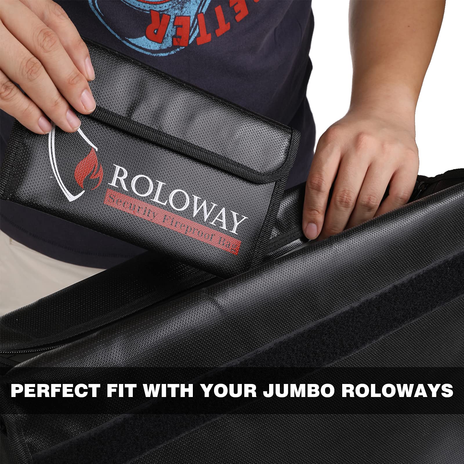 Portable ROLOWAY bag demonstrates travel-ready protection for valuables