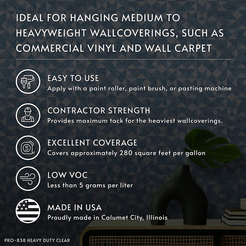 ROMAN PRO-838 gallon size provides up to 300 sq ft of coverage.