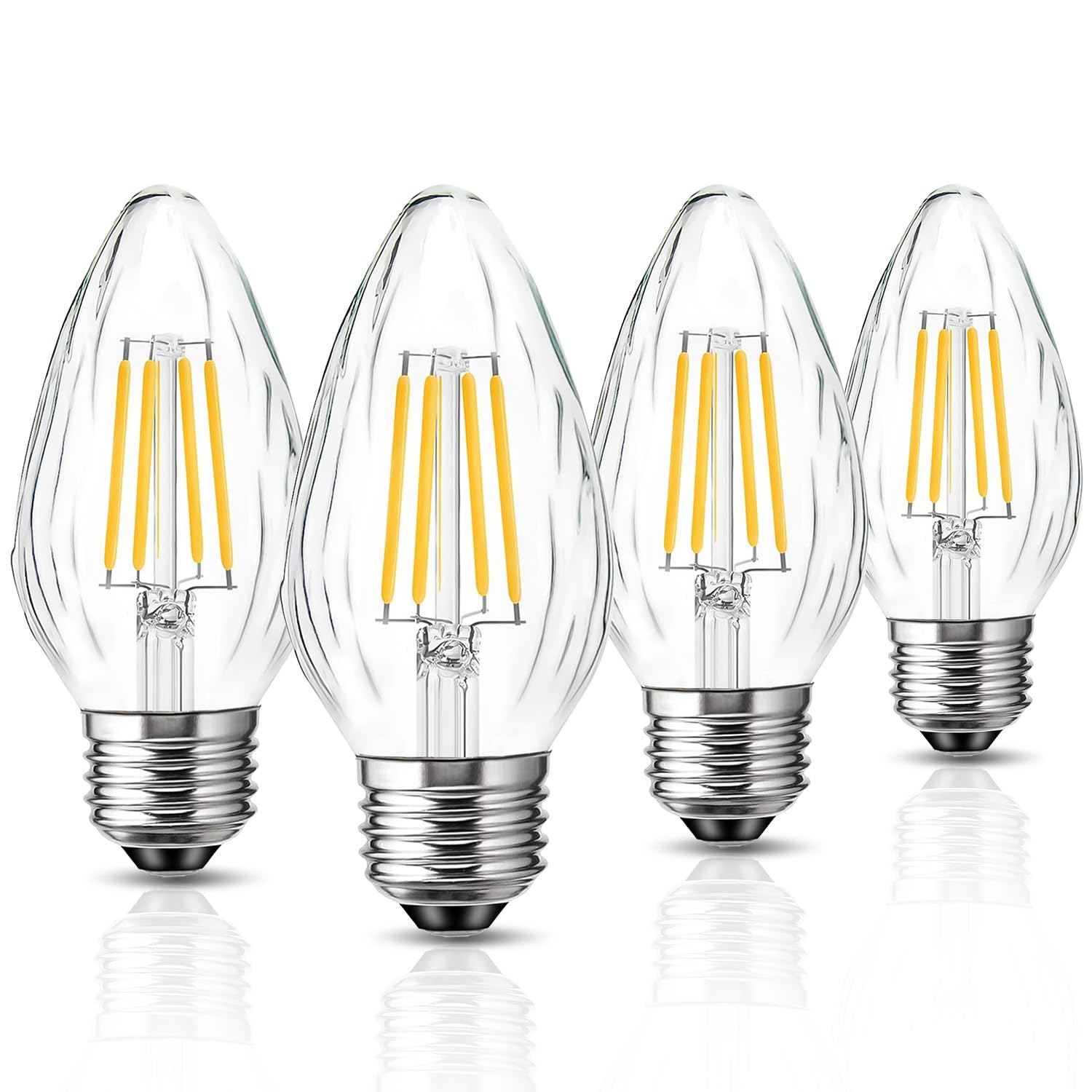 ROMANJOY F15 LED bulb with wrinkle shell adds elegant texture to fixtures.
