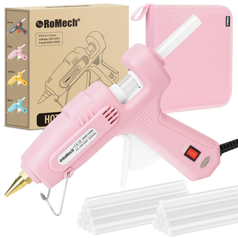 ROMECH full-size hot glue gun dual power for versatile crafting projects.