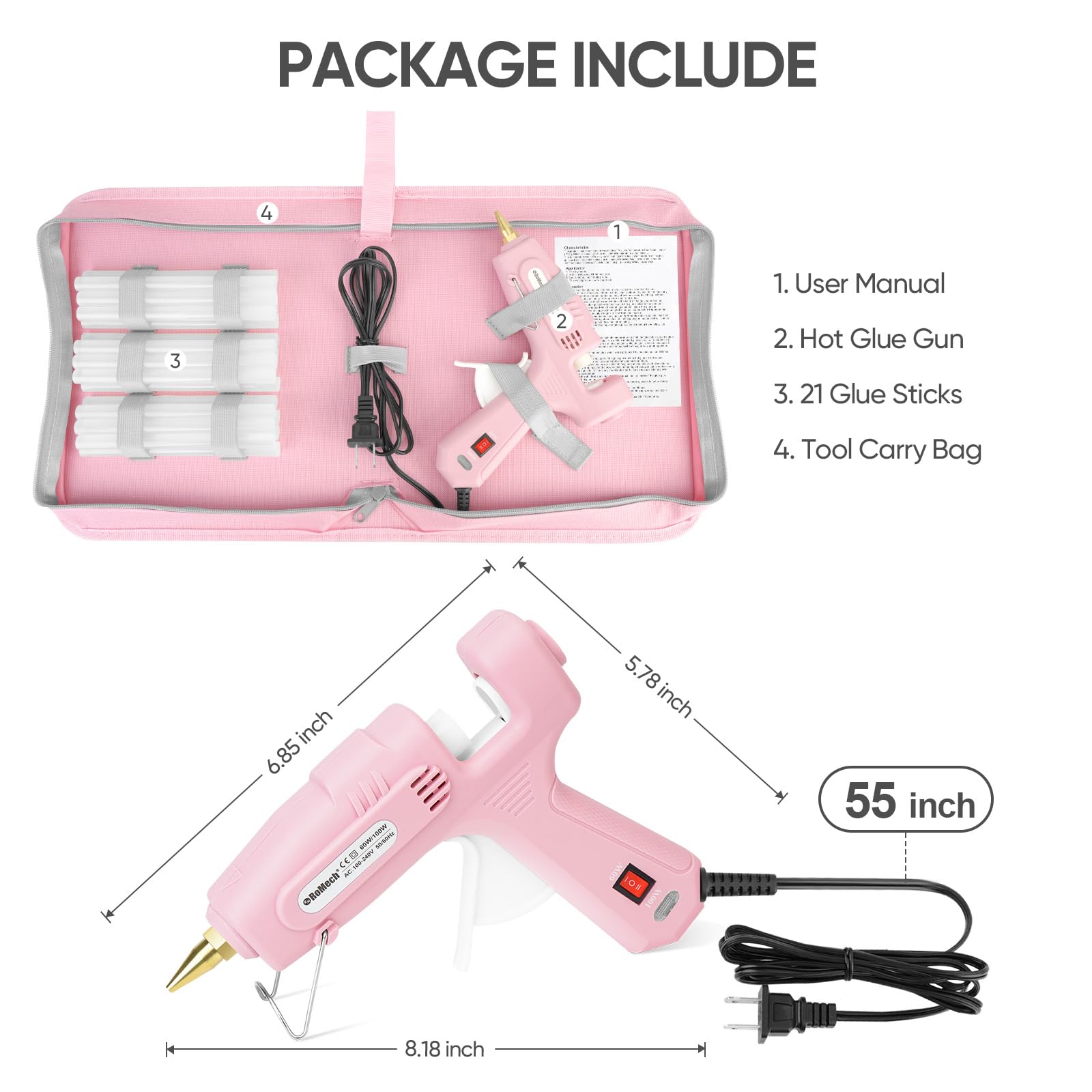 ROMECH premium oxford carry case for easy storage and portability.