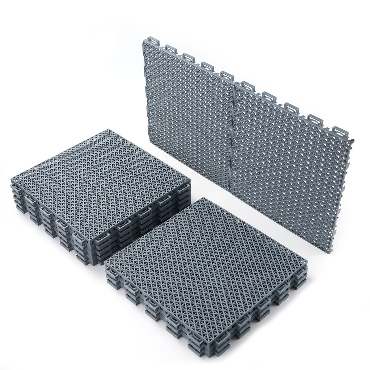 Romlits fast-drying deck tile on patio with slip-resistant surface for outdoor spaces.