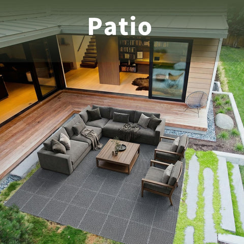 Romlits tile: 12x12x0.59in premium interlocking decking for various spaces.