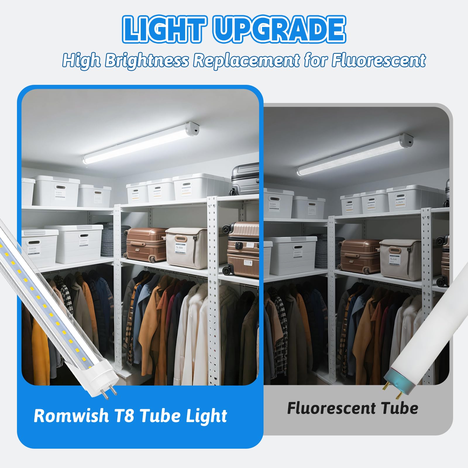 Romwish Under-cabinet lighting ideal for kitchens and workspaces.