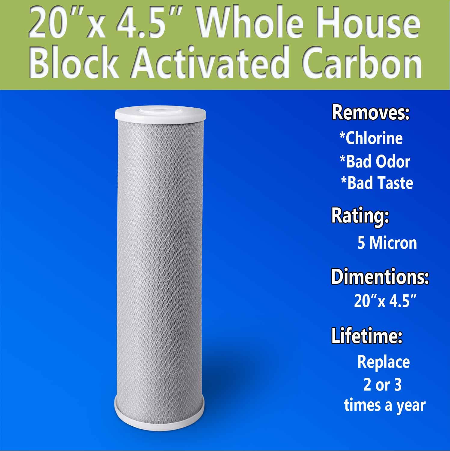 Ronaqua filter reduces chlorine and other contaminants, improving water clarity and taste.