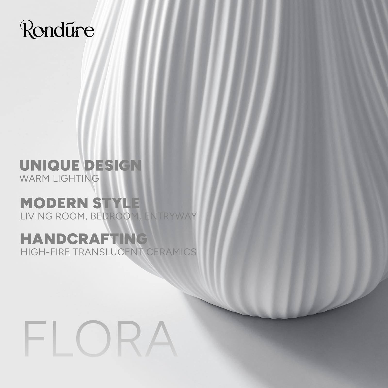 RONDURE ceramic texture detail highlighting artisanal craftsmanship