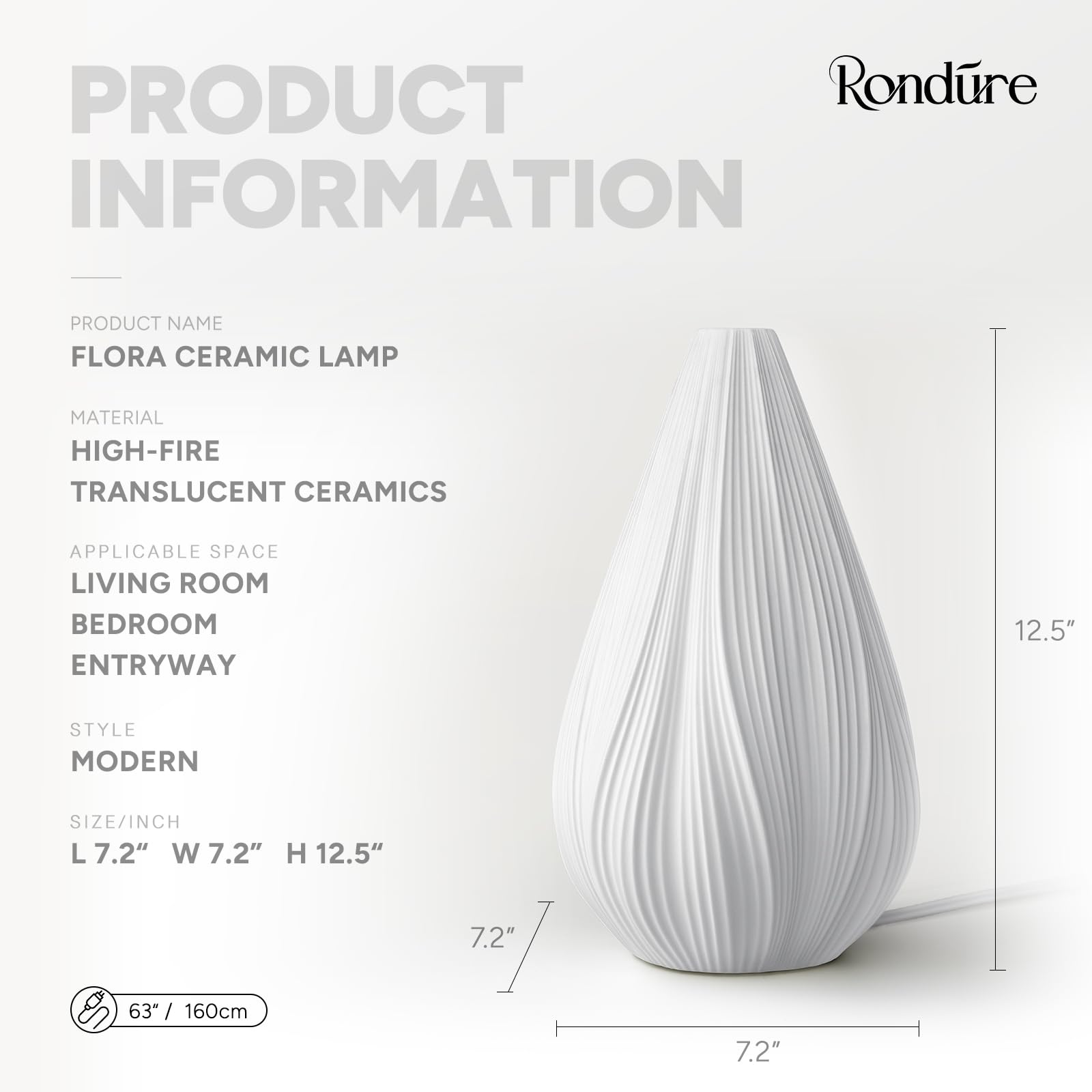 RONDURE dimmer control enables precise brightness control