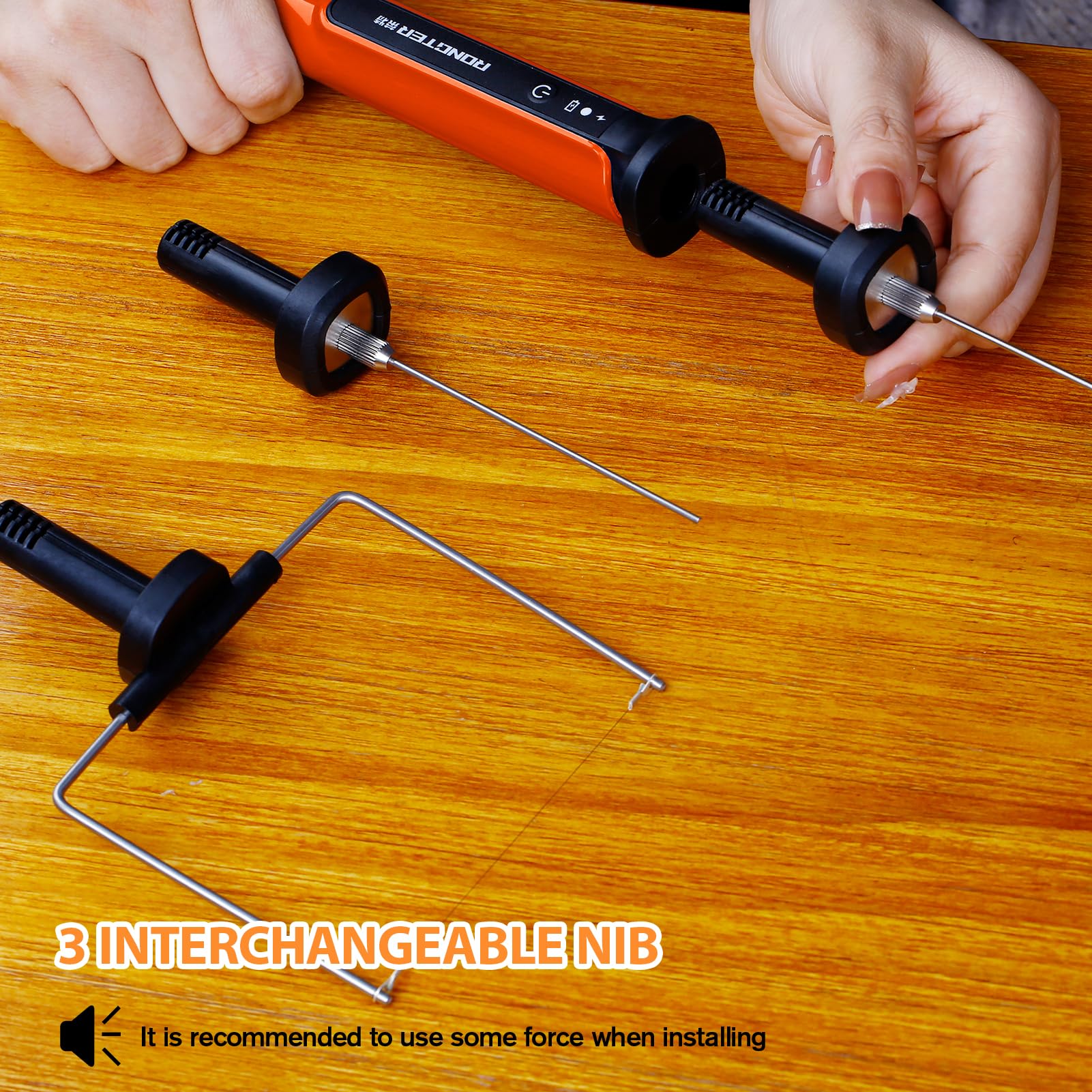 RONGTER heated tip reaches 842F for smooth foam cuts and clean edges