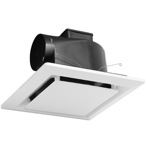 Roodike ceiling-mounted bathroom exhaust fan delivers 110 CFM.