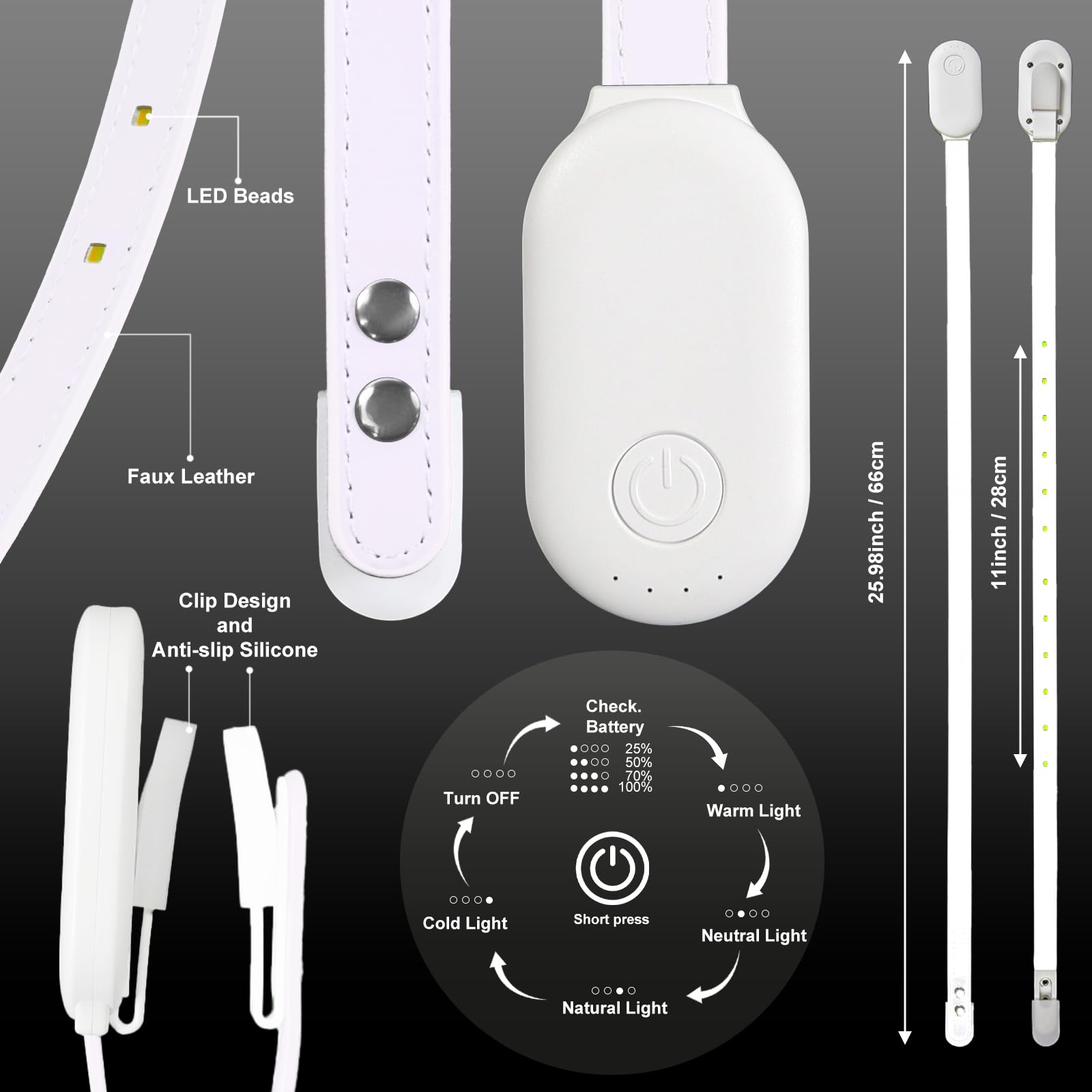ROOKIELEDS USB-C charging ensures quick power on the go.