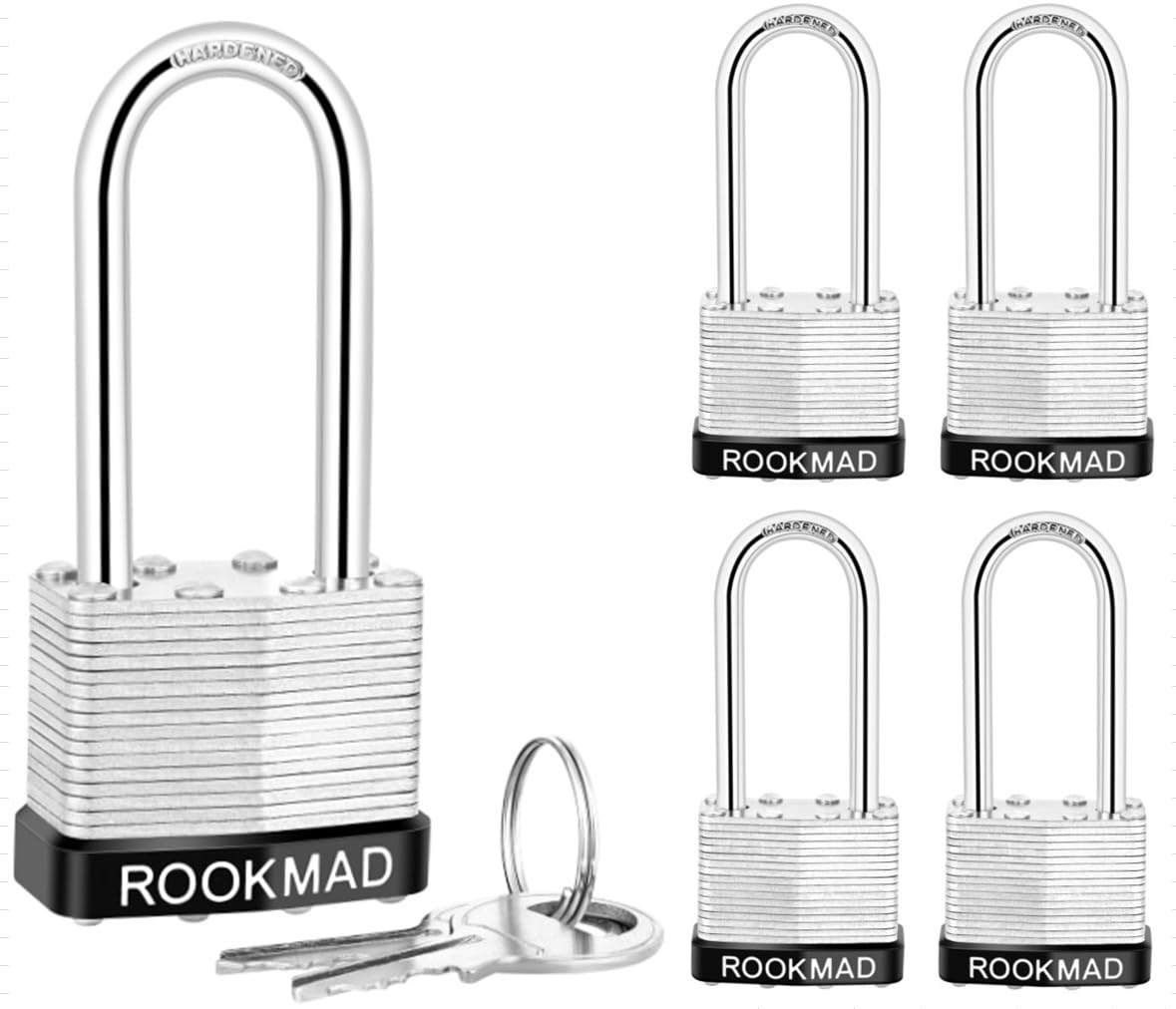 ROOKMAD keyed padlocks in laminated steel for durable security