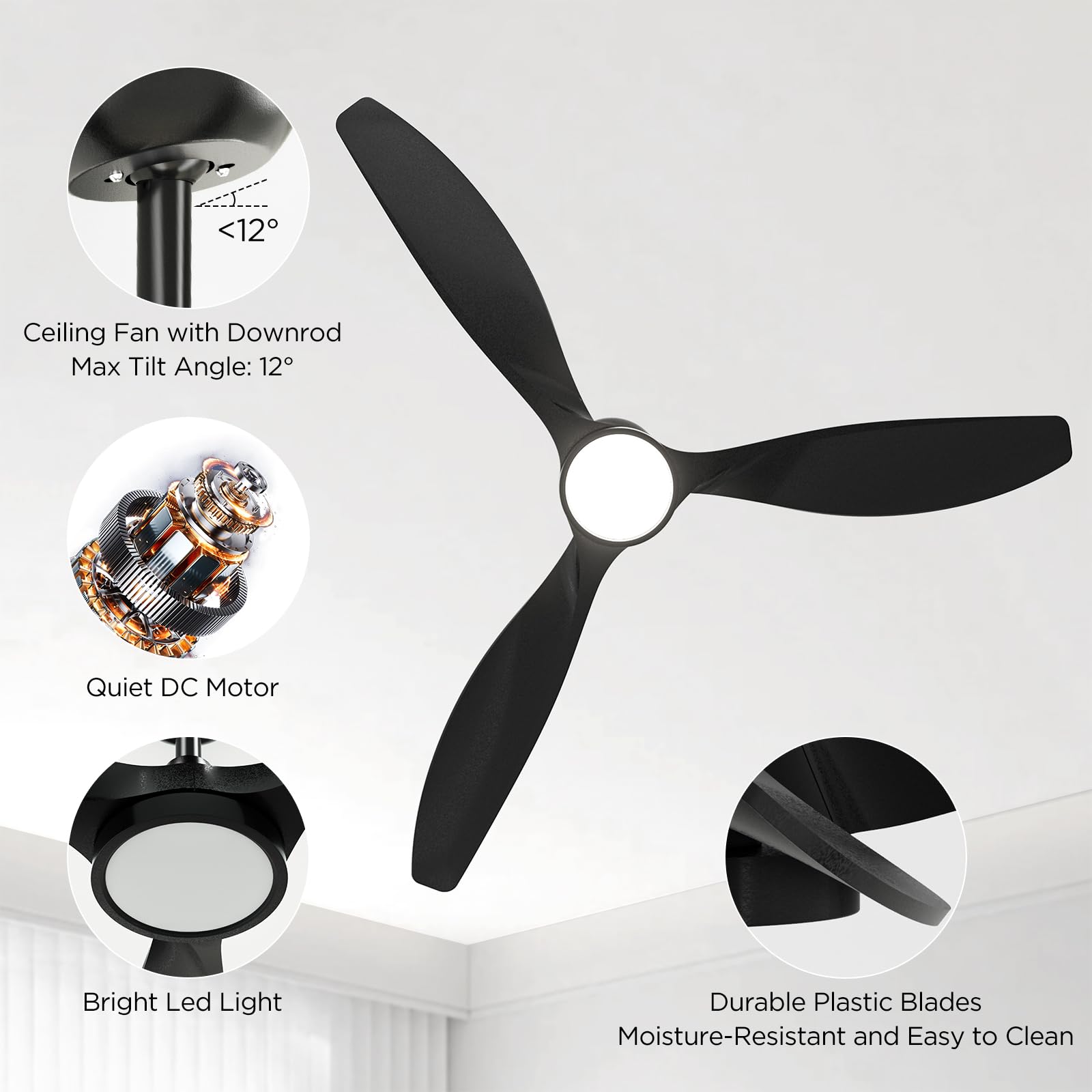 Roomratv ceiling fan remote control with wall bracket.