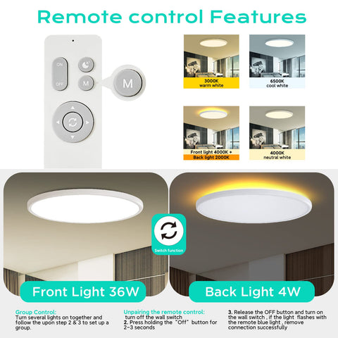 Roomratv color temperature adjustment via remote for flexible workspace lighting.