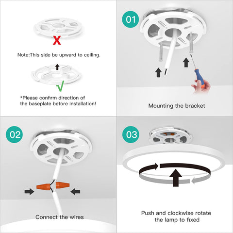 Roomratv easy-install ceiling light kit simplifies mounting and setup