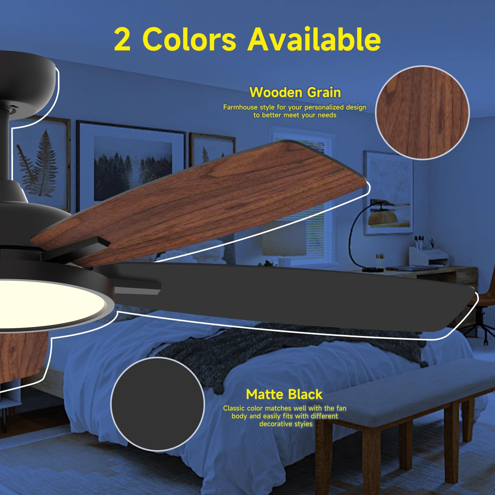 Roomratv LED light panel with adjustable color temperature for ambience.