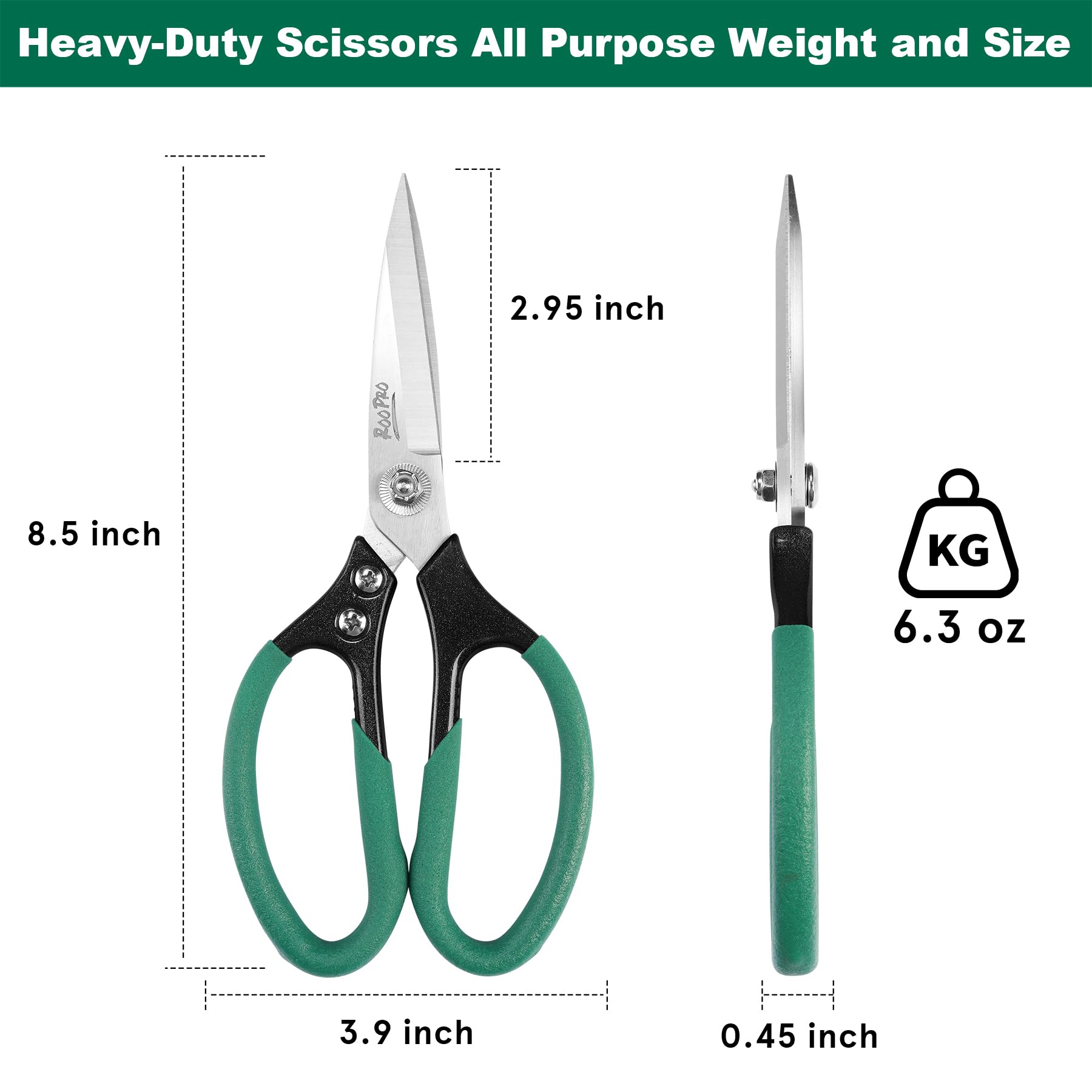 RooPro scissors cutting leather and thick fabric for durable projects
