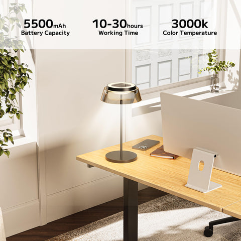 ROOTRO rechargeable desk lights come with cables for simple charging.