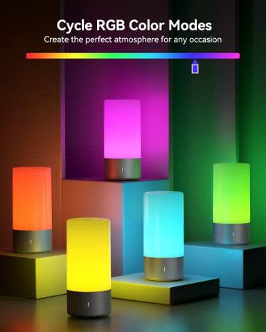 ROOTRO table-lamp-rgb-color-modes offers mood lighting with 256 colors for any moment.