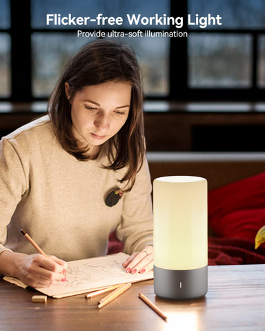 ROOTRO table-lamp-silver-finish adds modern elegance to bedrooms.