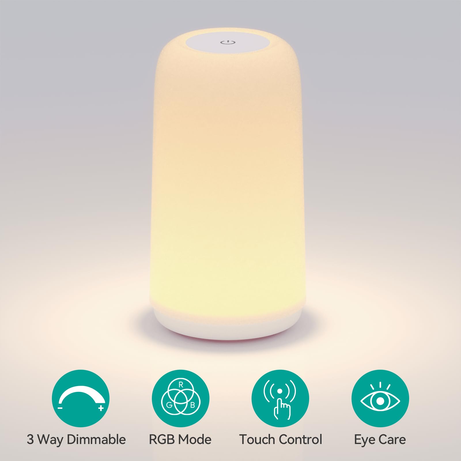 ROOTRO Touch Bedside Lamp three brightness levels for reading or relaxing