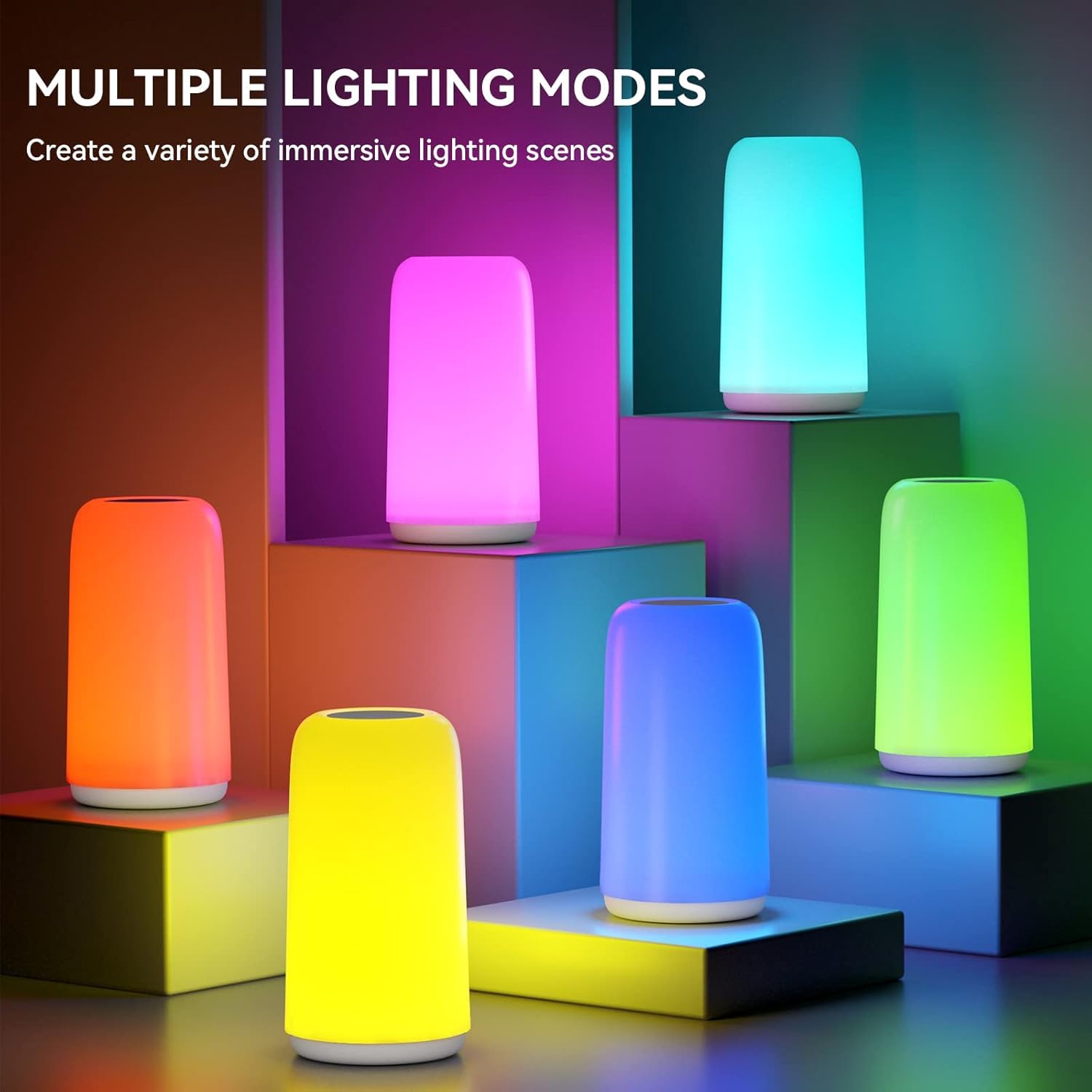 ROOTRO Touch Bedside Lamp anti-slip base for stable placement