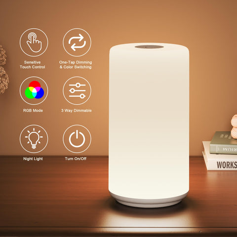 Rootro Touch Lamp with three-level dimming for flexible brightness