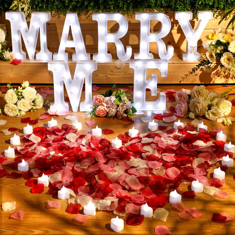 Roowest LED sign in bedroom creates a dreamy romantic atmosphere