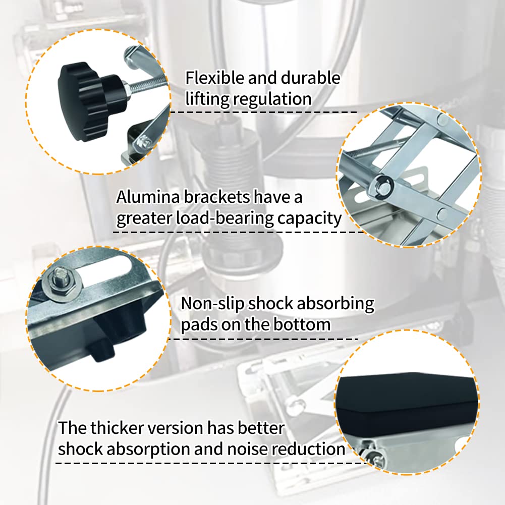 ROOWINTOO garbage disposer bracket bottom view highlights four anti-skid pads for stability