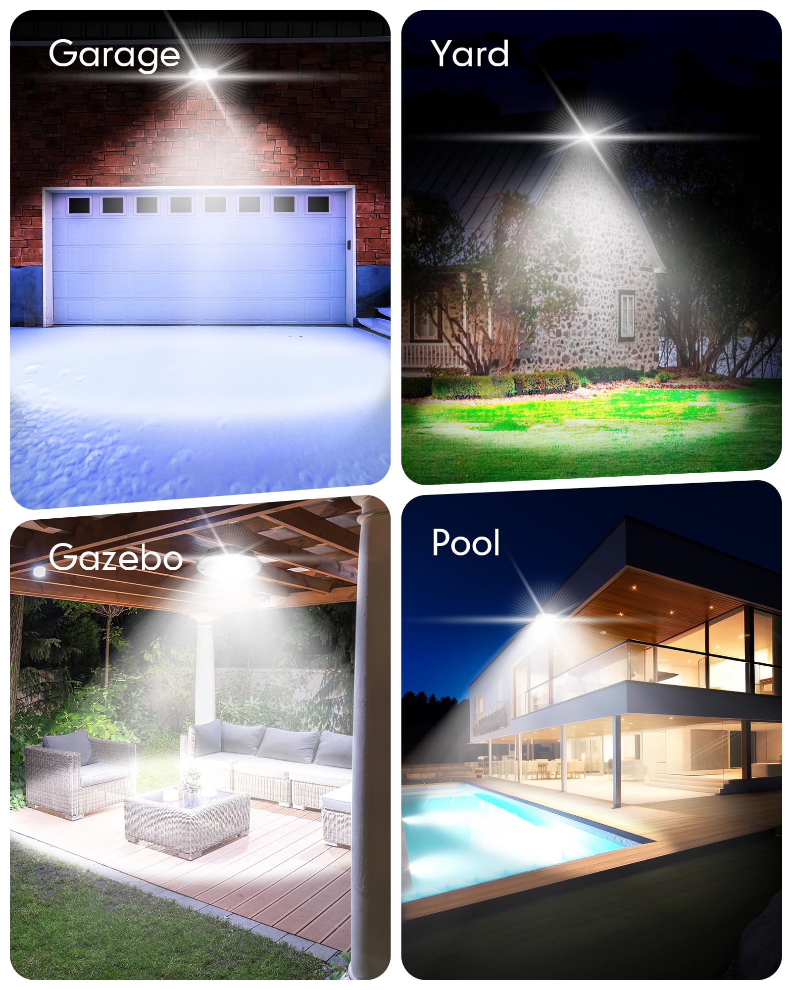 Ropelux adaptable indoor outdoor lighting for shed, gazebo, patio.
