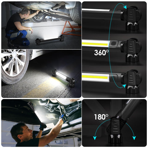 Ropelux light with magnets and hooks for flexible mounting.