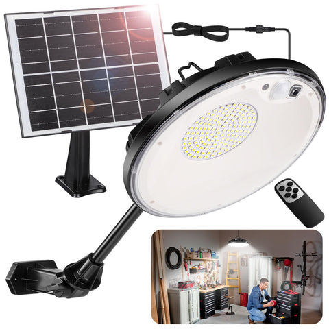 Ropelux solar light delivers 3500LM brightness for outdoor spaces.