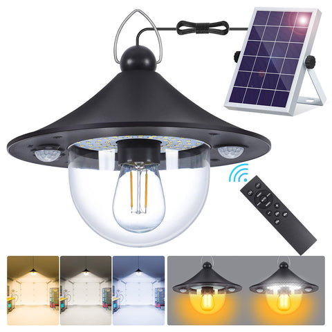 Ropelux solar shed light with remote control for easy operation and bright room coverage.