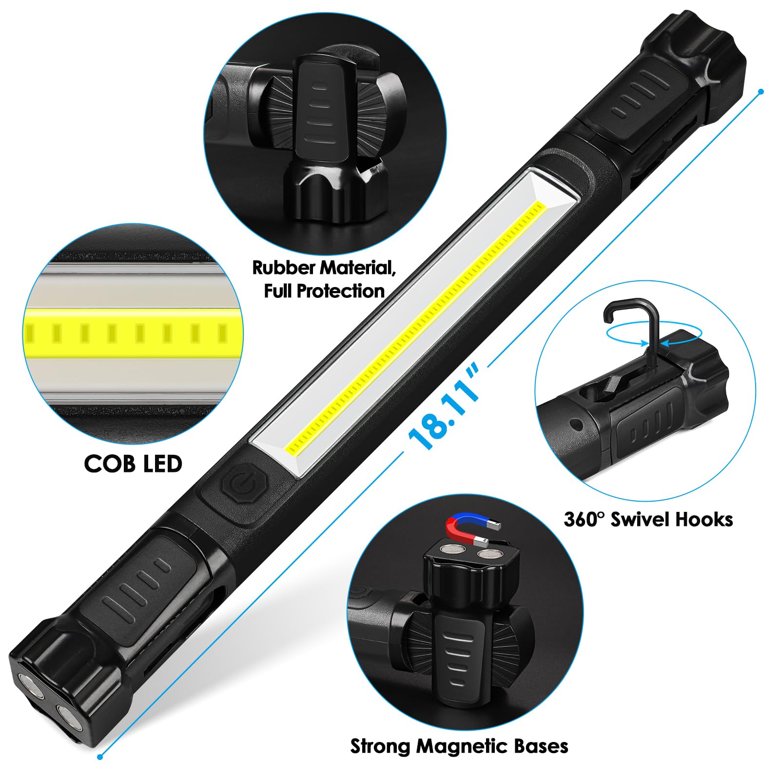 Ropelux magnetic mounting works best on iron-rich surfaces.