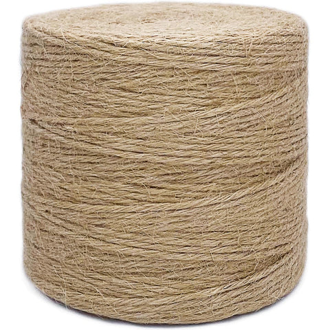 Rophomor 1000ft jute twine, natural brown, ideal for rustic crafts and long wrapping