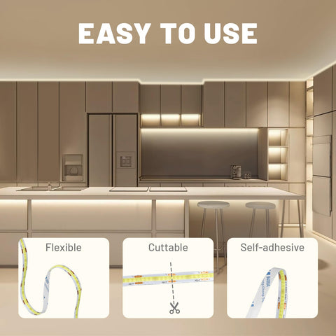 Roran bedroom LED strip creates a cozy warm glow.
