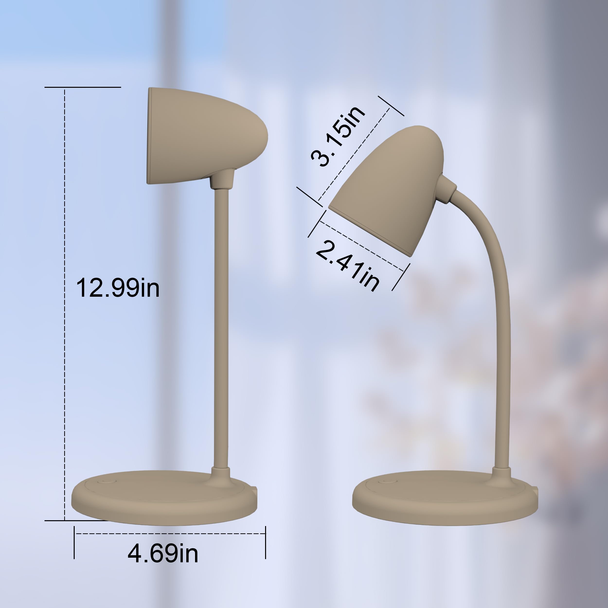 RORENSE LED desk lamp with three brightness levels for customizable reading light.