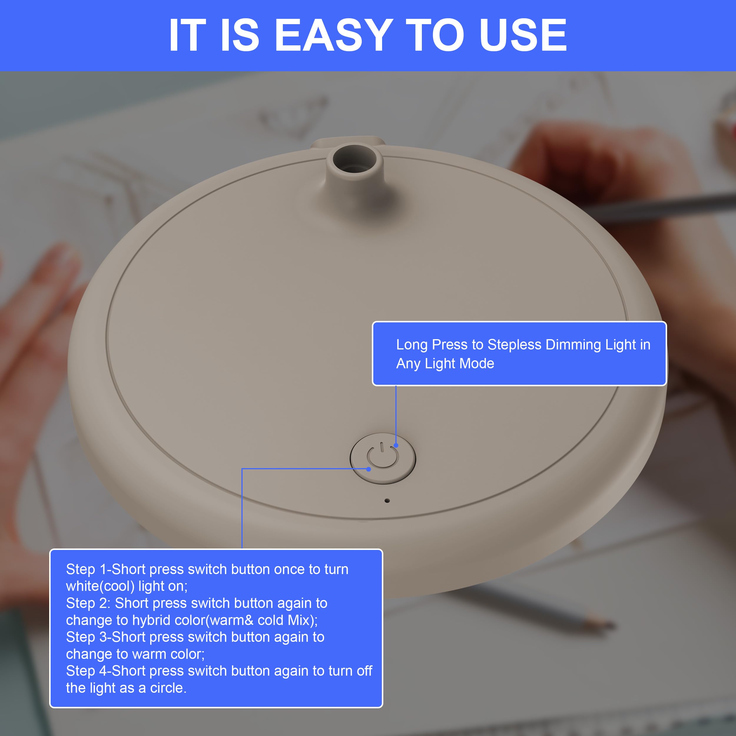 RORENSE LED desk lamp eye-friendly surface LED reduces glare.