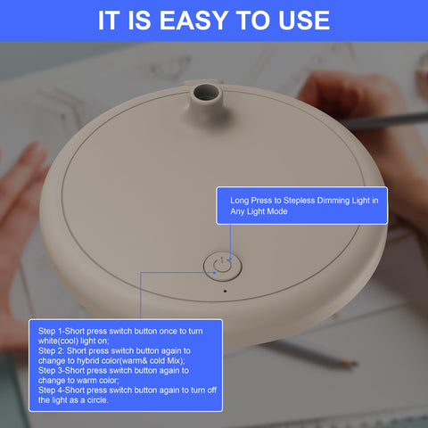 RORENSE LED desk lamp eye-friendly surface LED reduces glare.